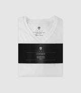 2 white v-neck t-shirts