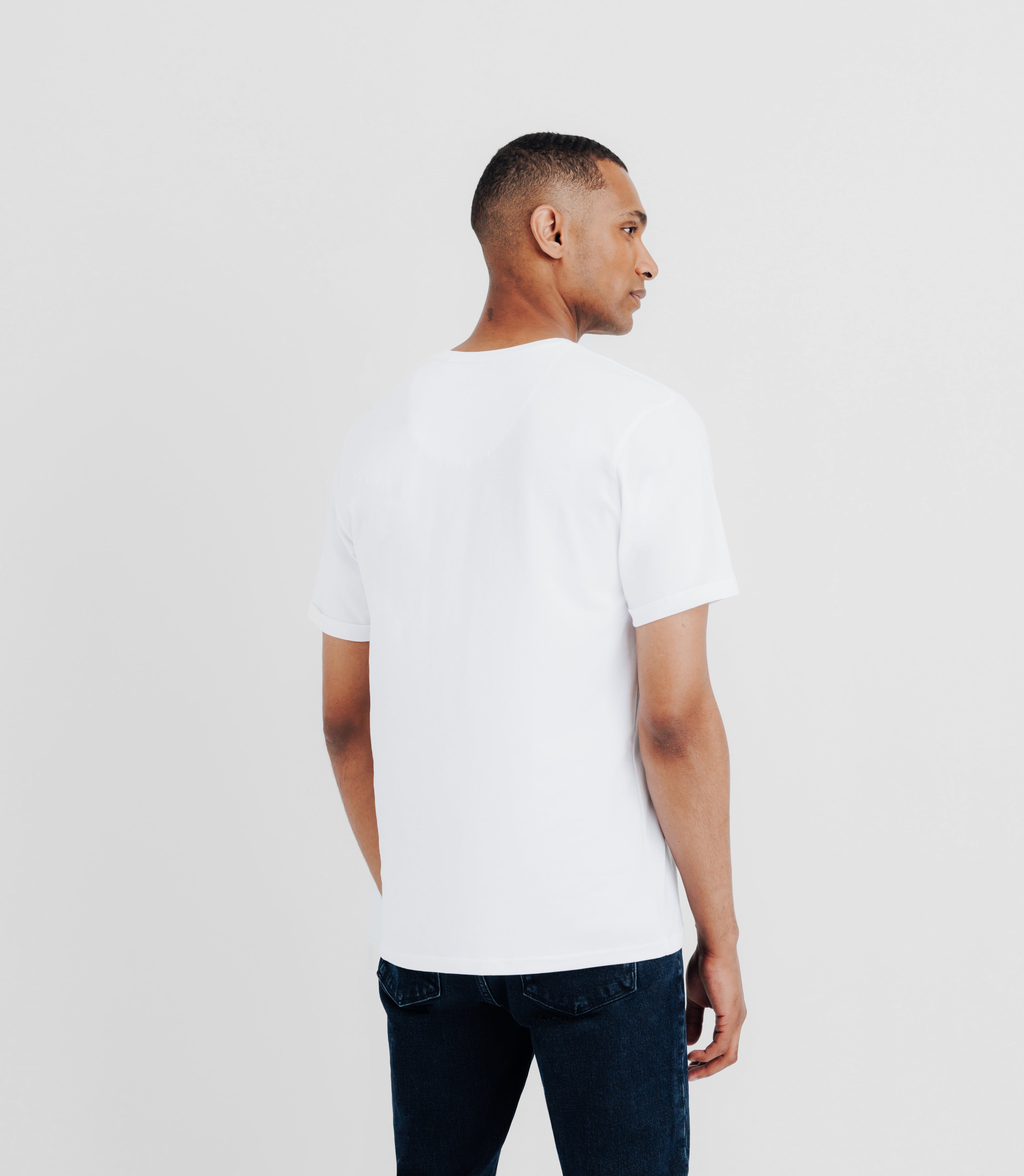 White V-neck t-shirt