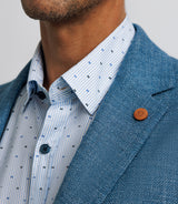 Blue linen jacket in Coudières