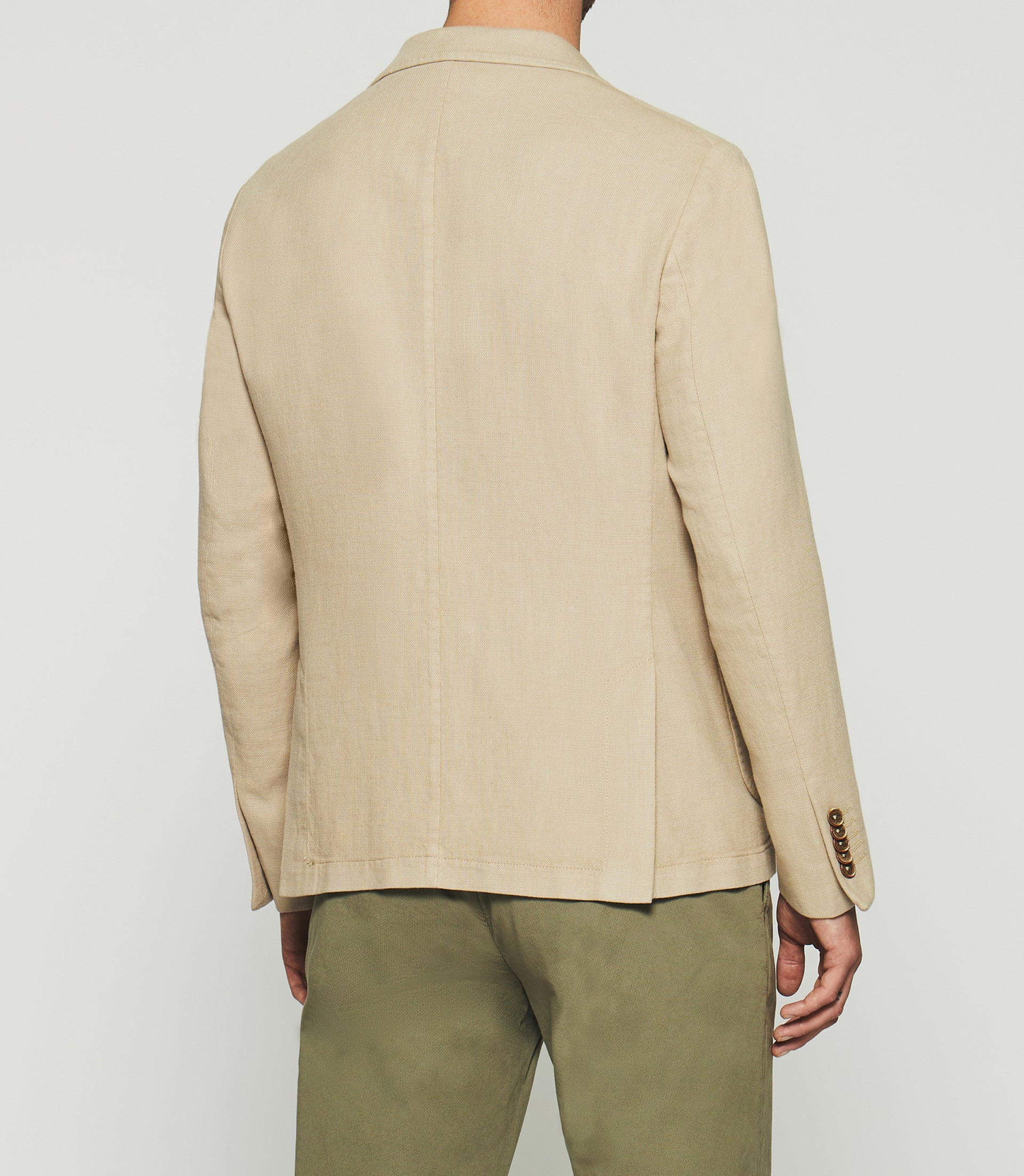 ANDREAS jacket in beige dobby cotton