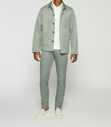 Jacket in khaki cotton linen AQUA