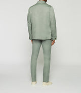 Jacket in khaki cotton linen AQUA