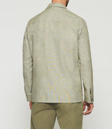 Jacket in cotton and khaki linen ARIZONA