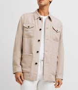 Casual jacket 100% beige linen