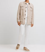 Veste casual 100% lin beige