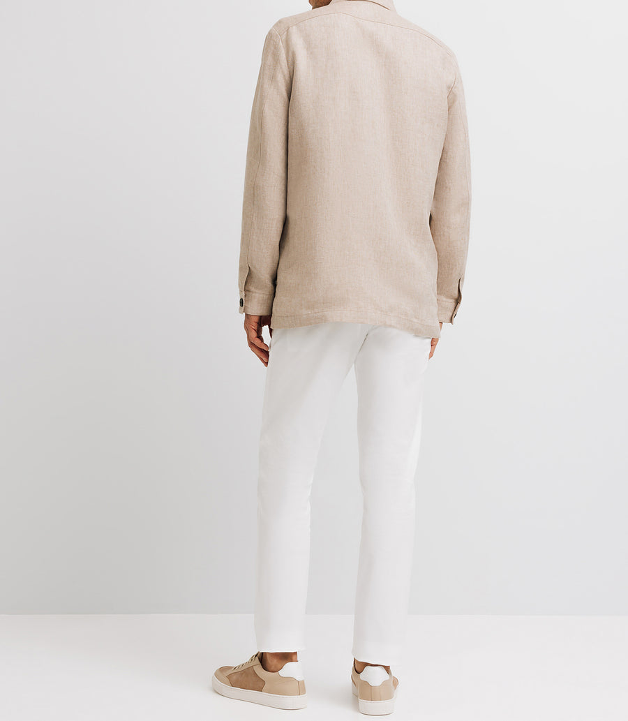 BEIGE cotton linen jacket