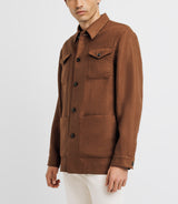 Veste casual 100% lin truffe