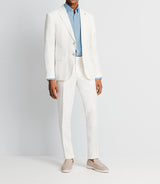 White separable linen jacket