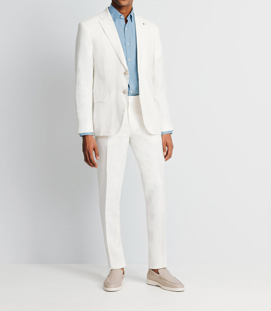 White linen separable jacket CELESTE