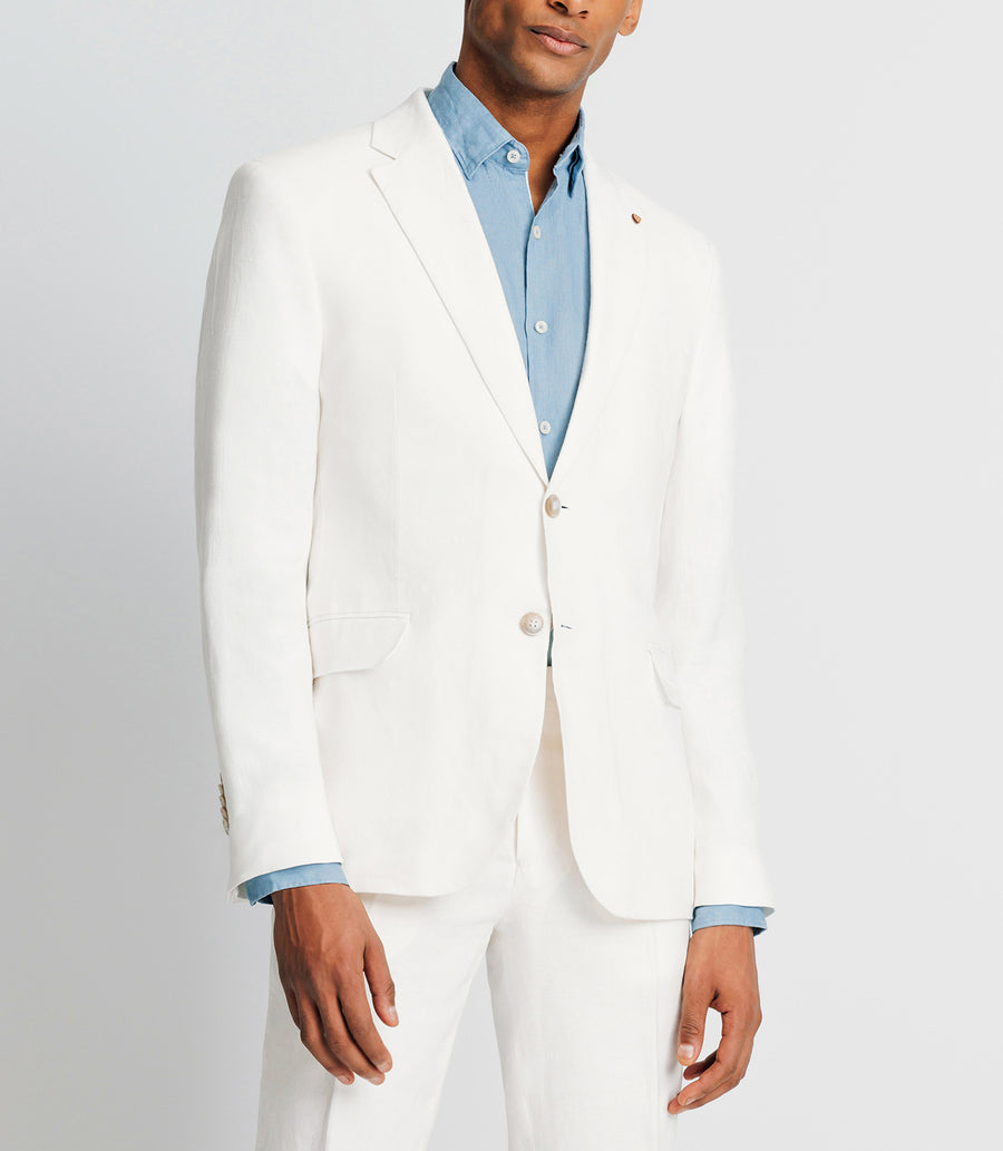 White linen separable jacket CELESTE