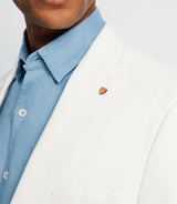 White separable linen jacket