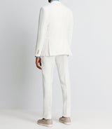 100% white linen city jacket