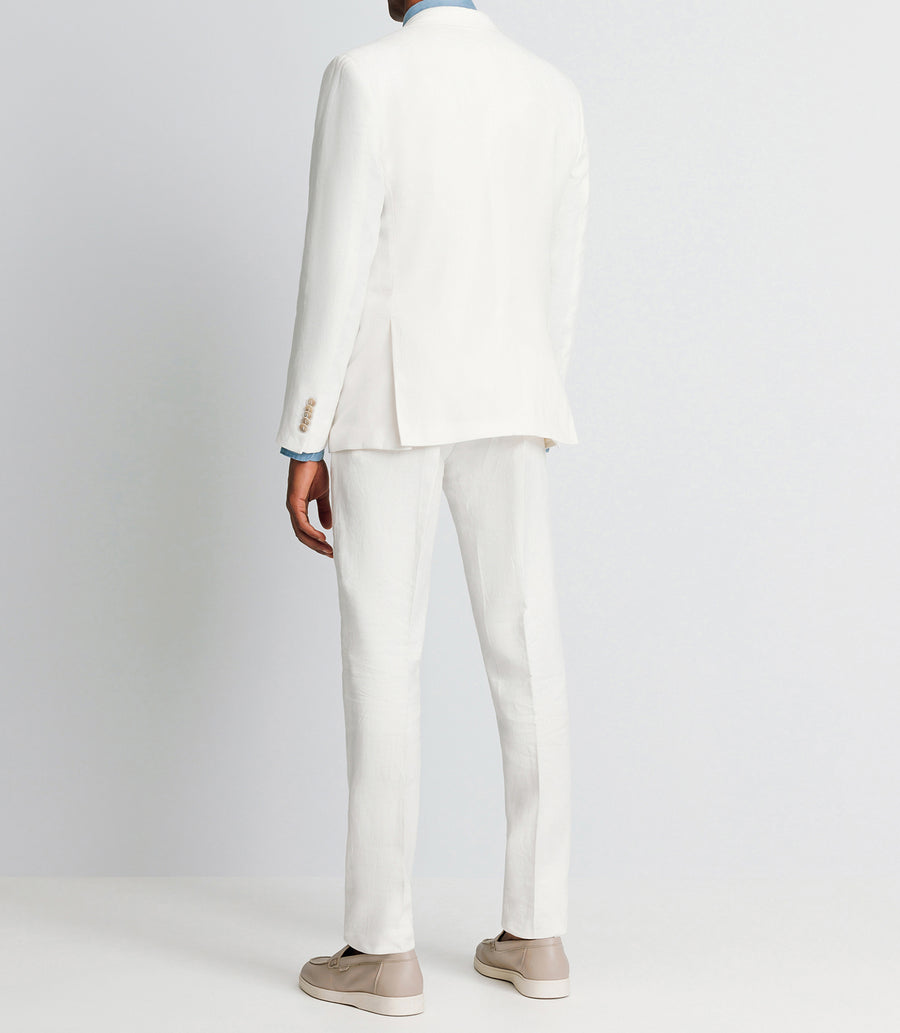 White linen separable jacket CELESTE