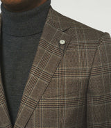 Separable jacket with Prince of Wales effect burgundy check SEPIA