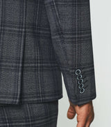 Separable jacket with check pattern Prince of Wales navy SERIES