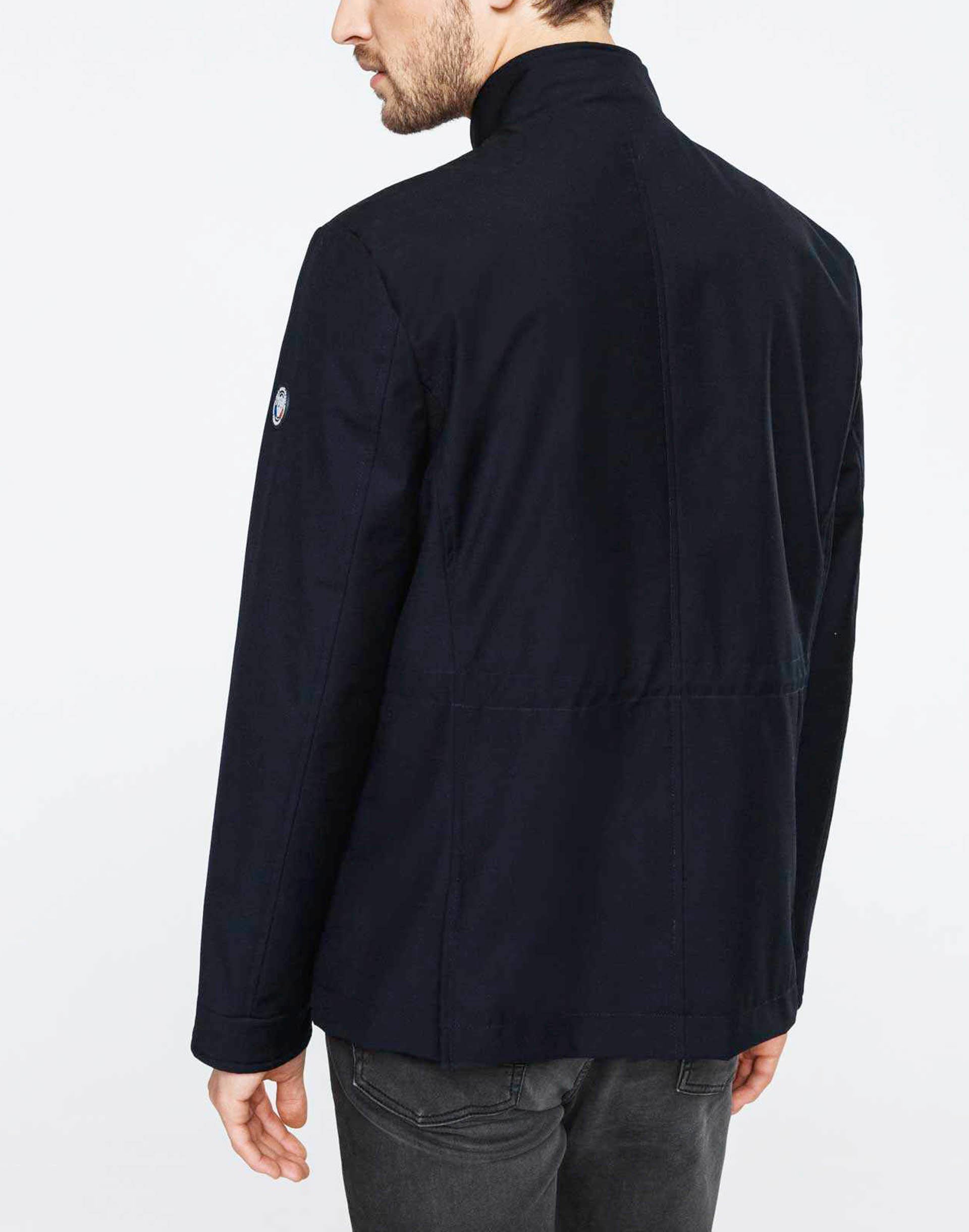 Multi-pocket wool parka