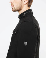 Black multi-pocket parka