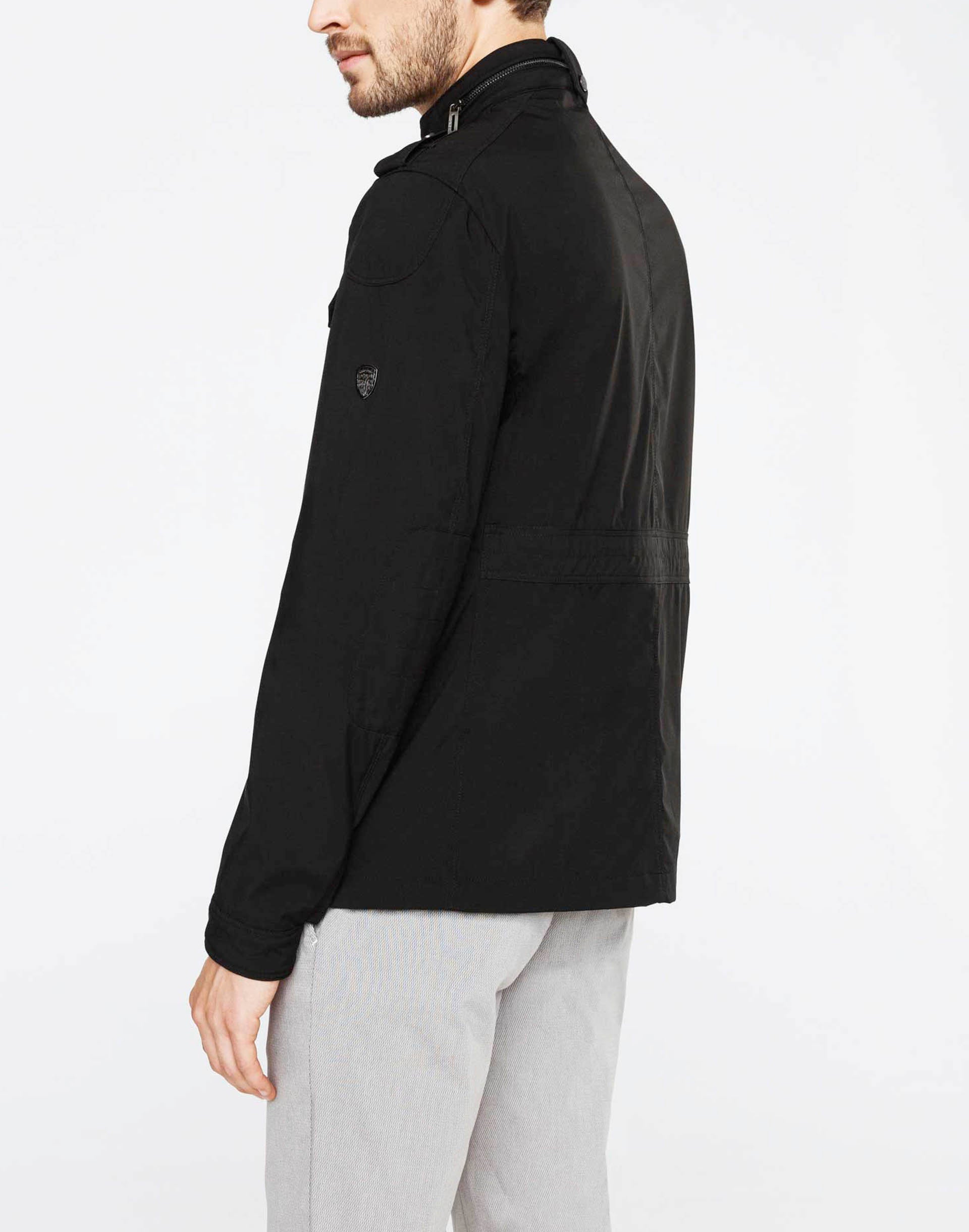 Black multi-pocket parka