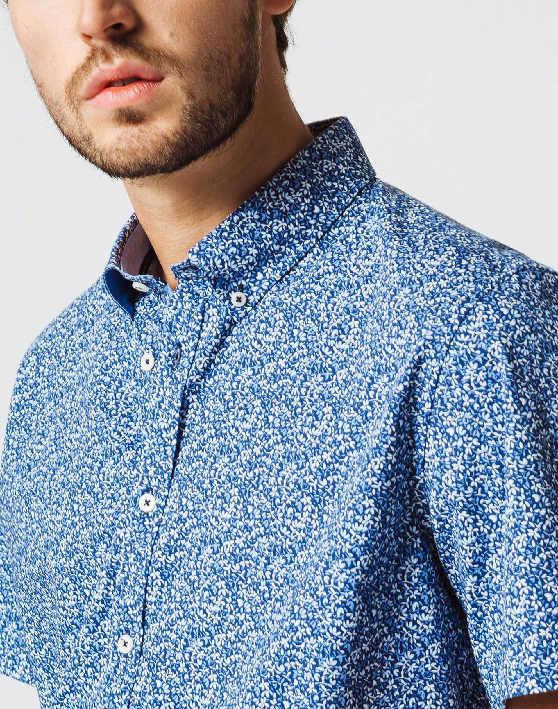 Micro Motif Navy Shirt