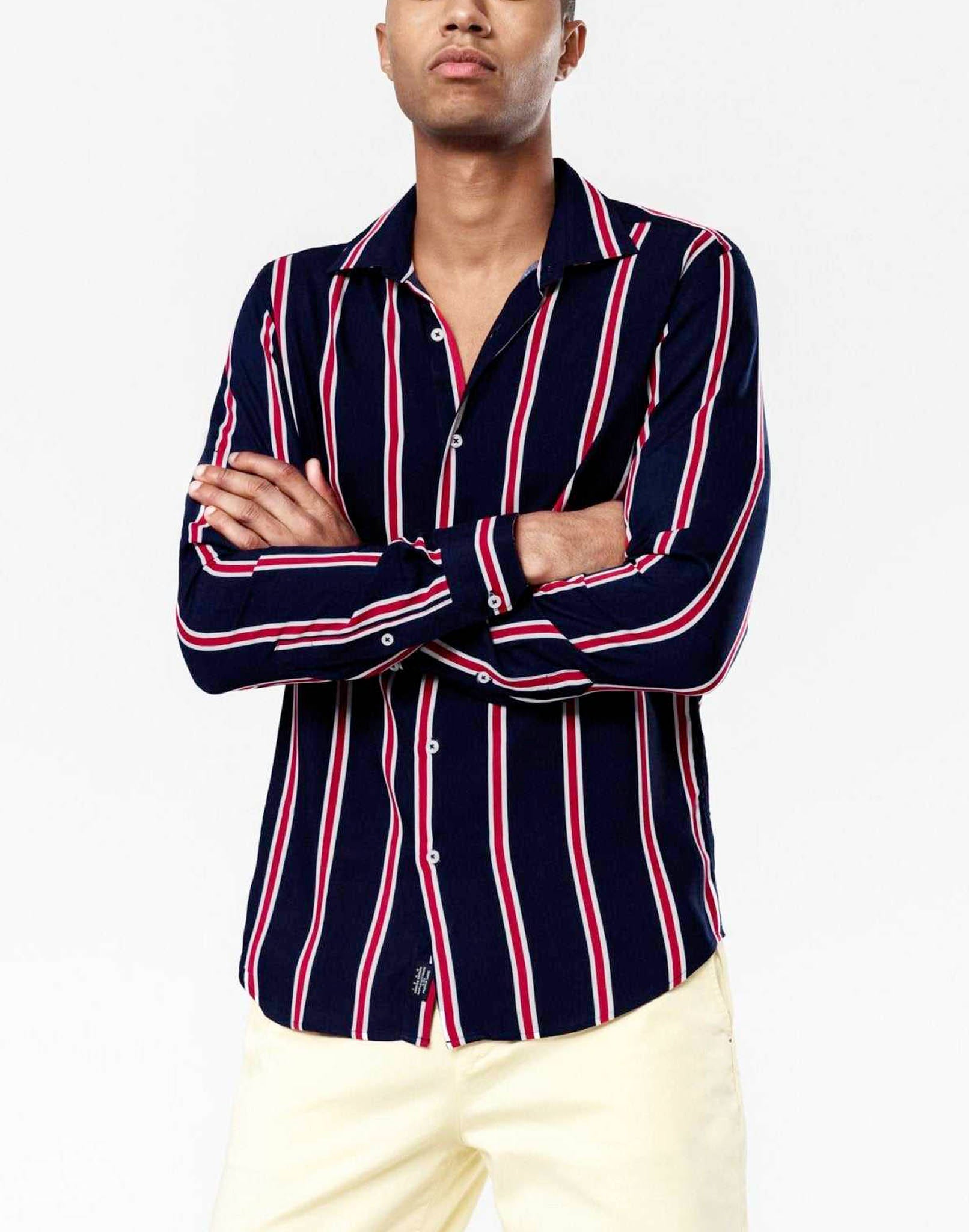 Casual shirt with deckchair stripe