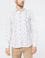 Foliage pattern casual shirt