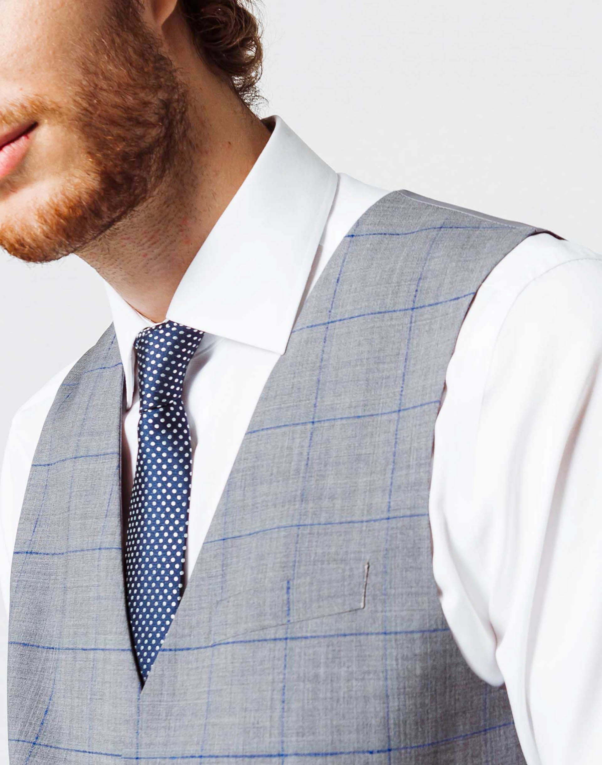 Grey Checkered City Vest