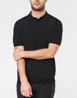 Plain navy polo shirt