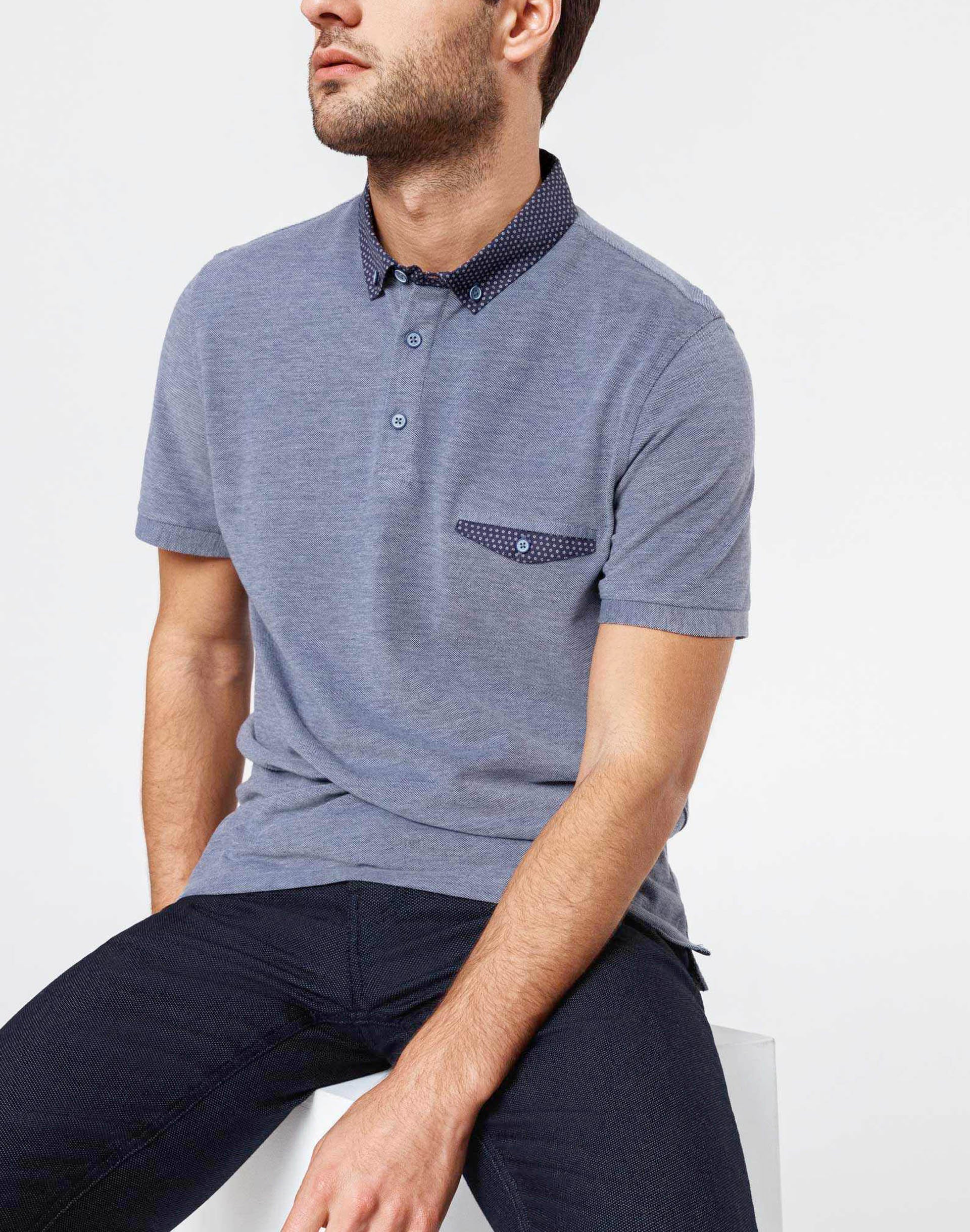 Navy polo shirt