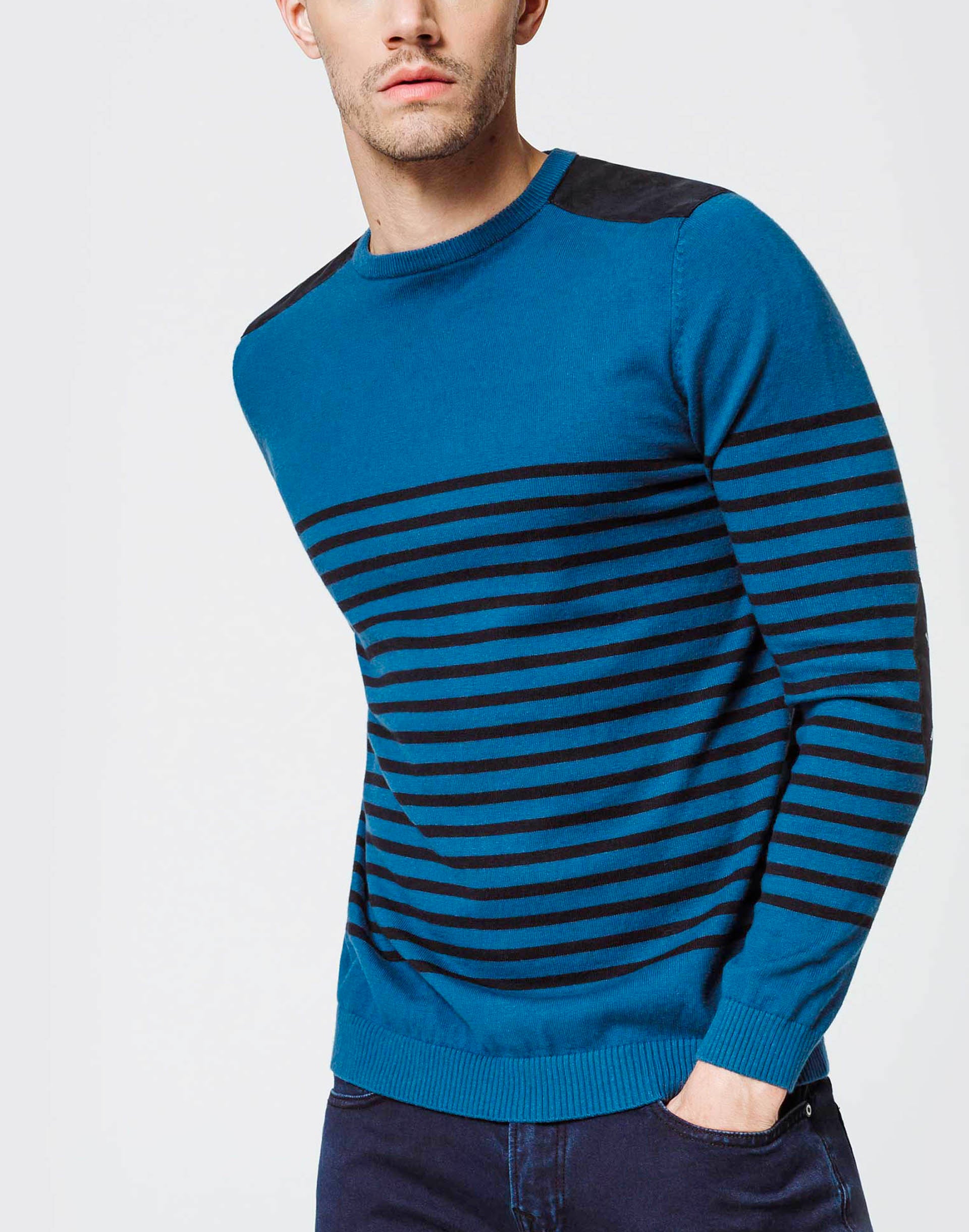 Blue Striped Sweater