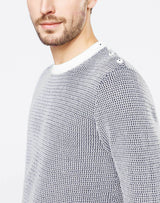 Pullover mit Rundhalsausschnitt ecru/marine