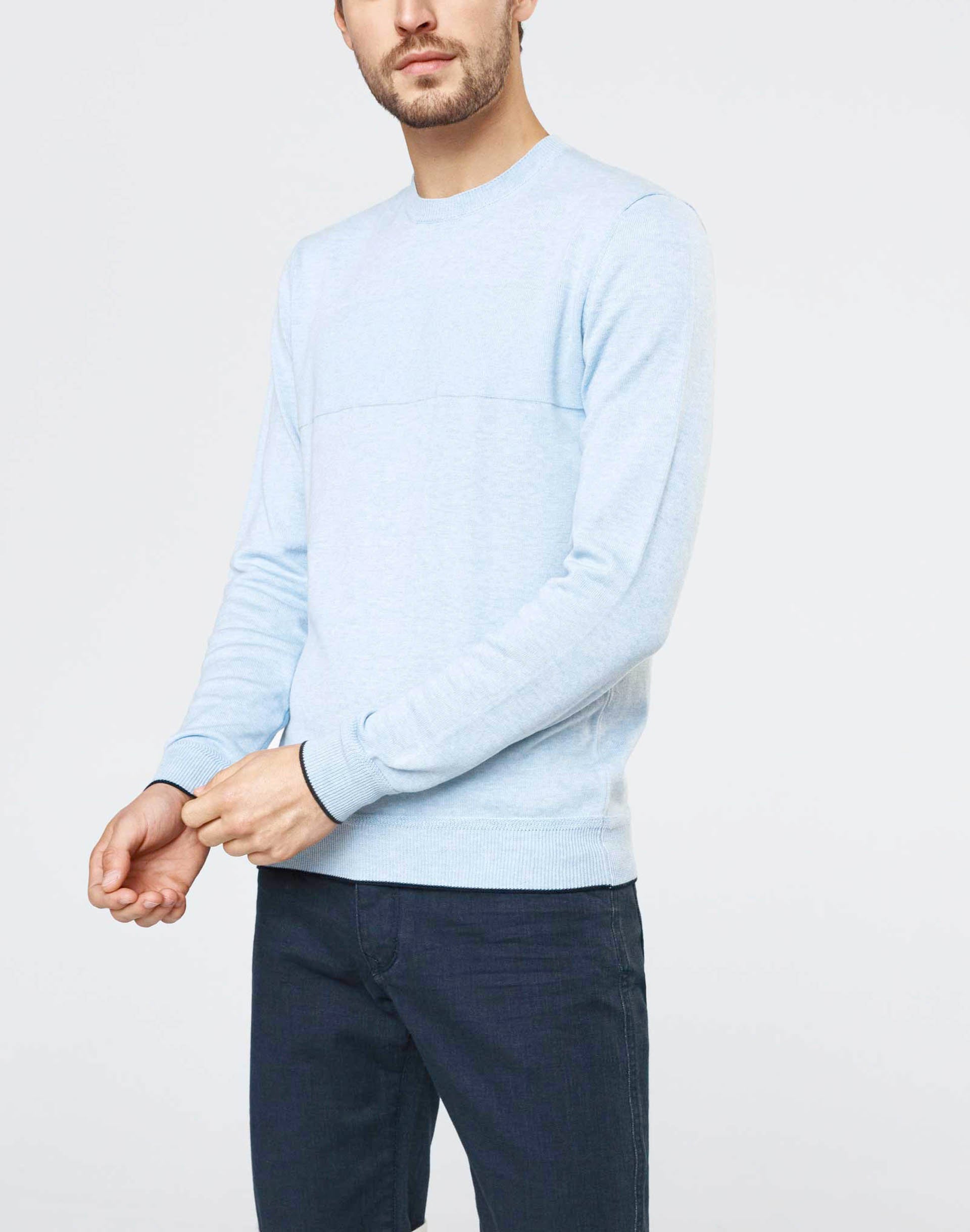 Fancy stitch sky sweater