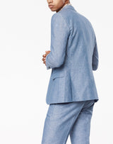 City jacket linen and cotton sky "Leny".