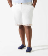 White stretch cotton shorts SLOWLYBT