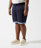 Bermuda-Shorts aus Stretch-Baumwolle in Marine SLOWLYBT