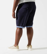 Navy stretch cotton Bermuda shorts SLOWLYBT