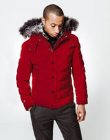 Blouson capuche rouge IZAC