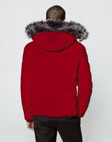 Blouson capuche rouge IZAC