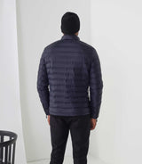 Freddie" navy quilted jacket