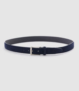 NANDO 35mm Adjustable Navy Leather Belt