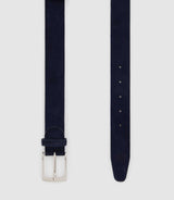 Ceinture 35mm ajustable en cuir marine NANDO