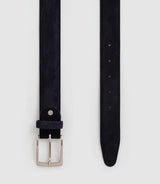 Xyang" navy leather adjustable belt