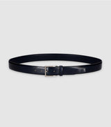 Ceinture couture 35mm en cuir marine CALCAZAR - IZAC