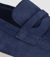 Mocassin en cuir bleu "Emile"