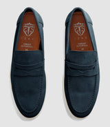 Mocassin en daim bleu EMILE - IZAC