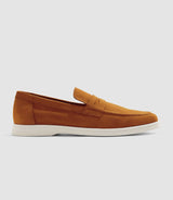 Ochre suede loafer EMILE