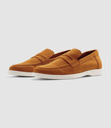 Ochre suede loafer EMILE