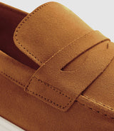 Ochre suede loafer EMILE