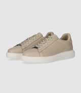 Sneakers en cuir taupe ETIENNE IZAC