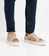 Sneakers en cuir beige - IZAC