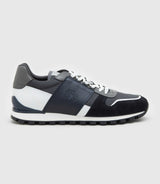 Perceval" anthracite leather sneakers